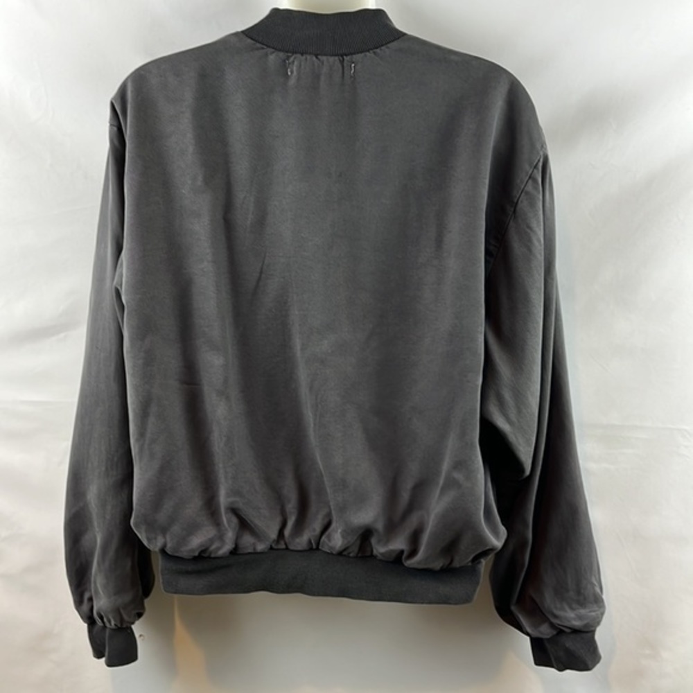 Young Fabulous & Broke Gray Utility Style Cropped Bomber Jacket Size M - Picture 7 of 10